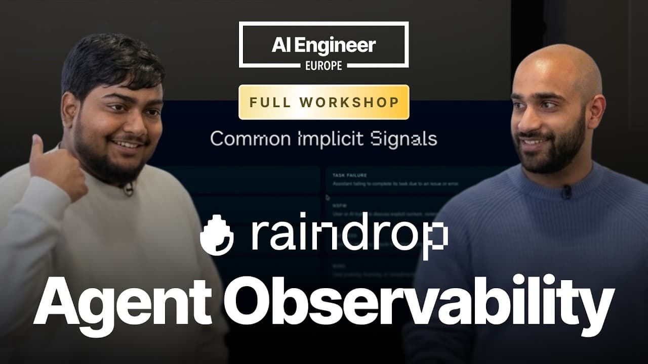 Everything You Need To Know About Agent Observability — Danny Gollapalli & Zubin Koticha, Raindrop