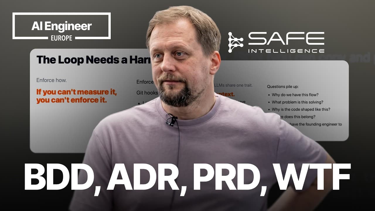 BDD, ADR, PRD, WTF: Capturing Decisions for Humans and AI Alike — Michal Cichra, Safe Intelligence
