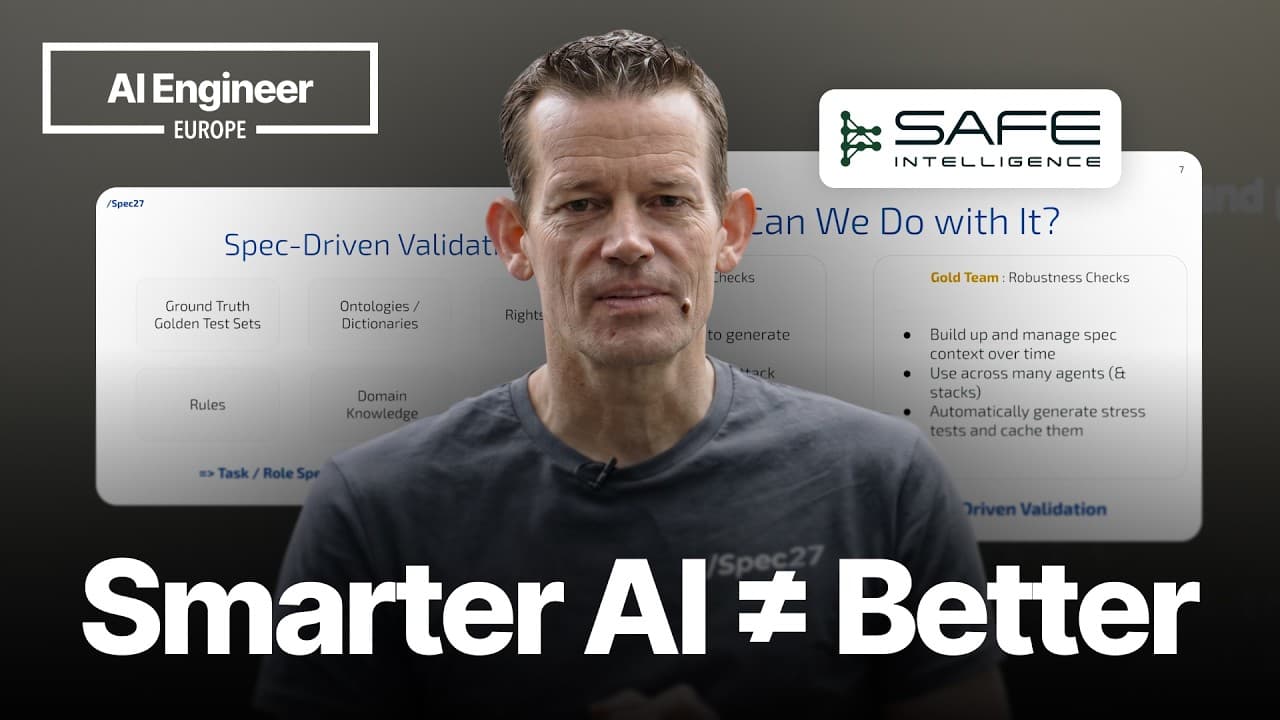 Spec-Driven Testing for Agents With A Brain the Size of A Planet — Steven Willmott, SafeIntelligence