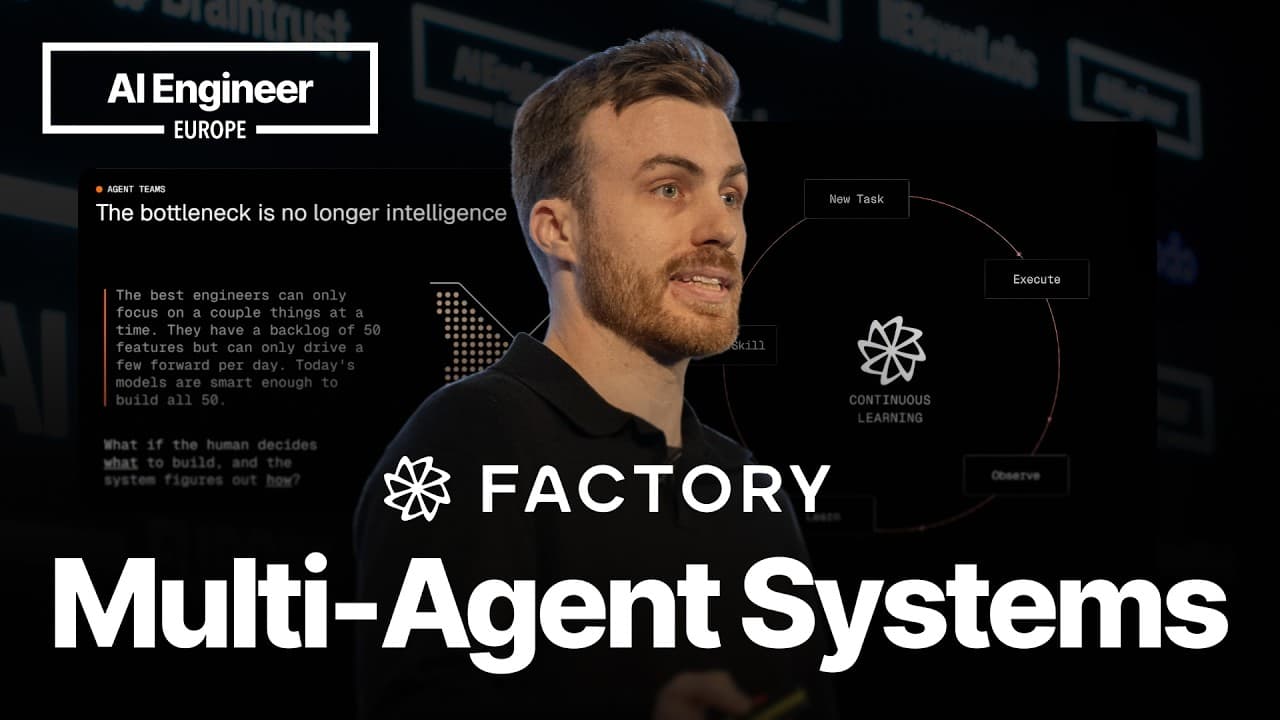 The Multi-Agent Architecture That Actually Ships — Luke Alvoeiro, Factory